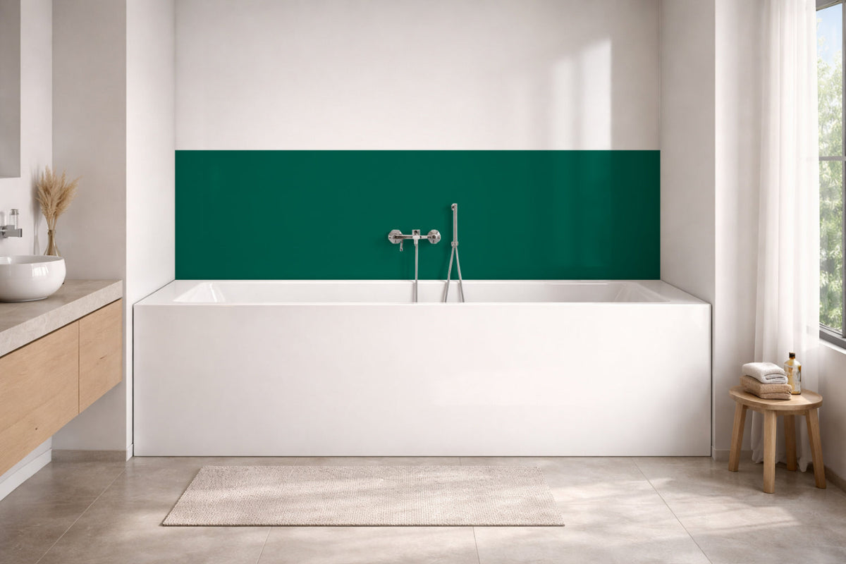 Badewannenverkleidung Einfarbig RAL 6026 (Opalgrün)