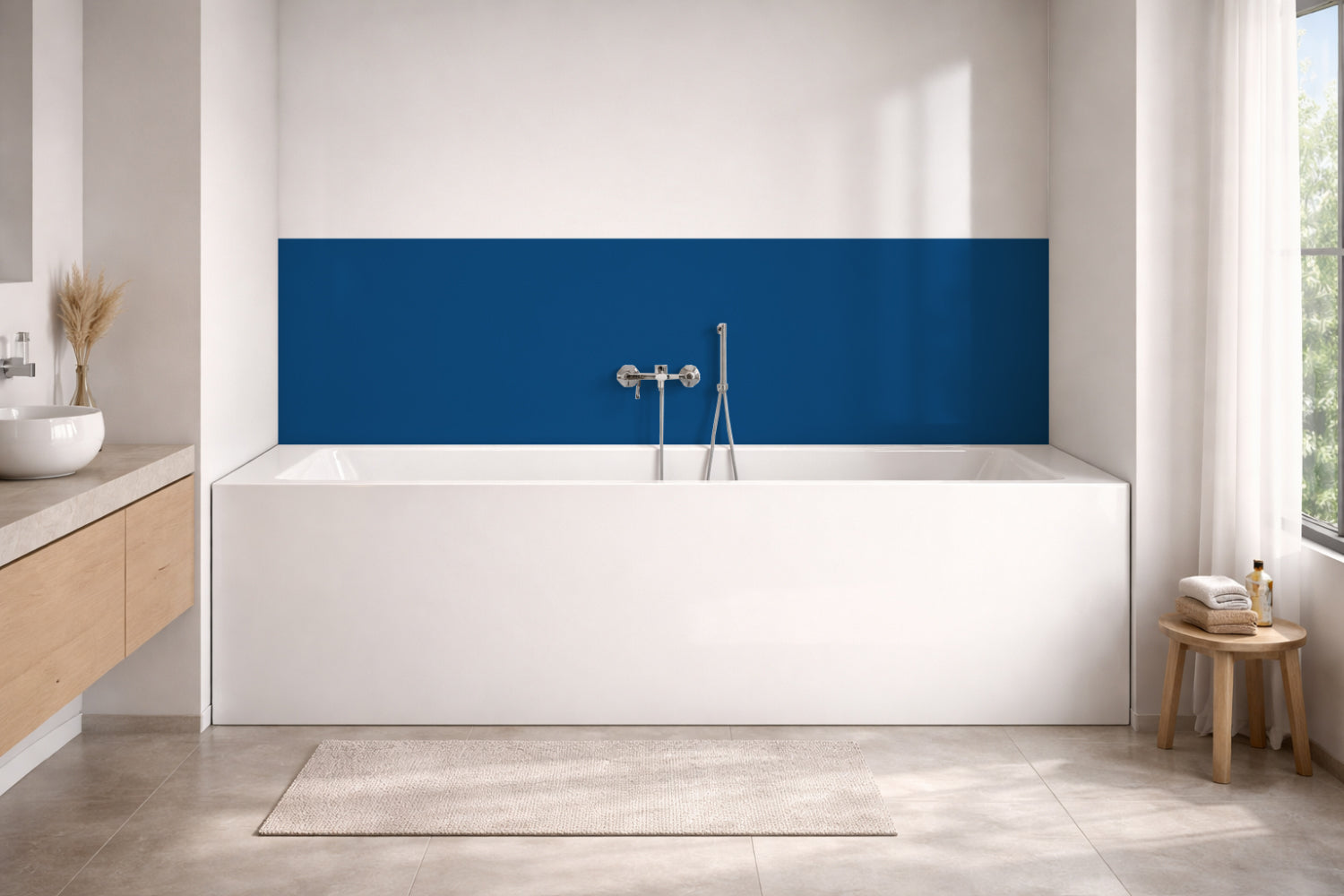 Badewannenverkleidung Einfarbig RAL 5019 Capriblau