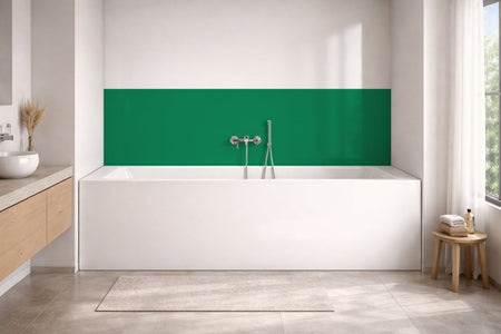 Badrückwand Einfarbig RAL 6032 Signalgrün