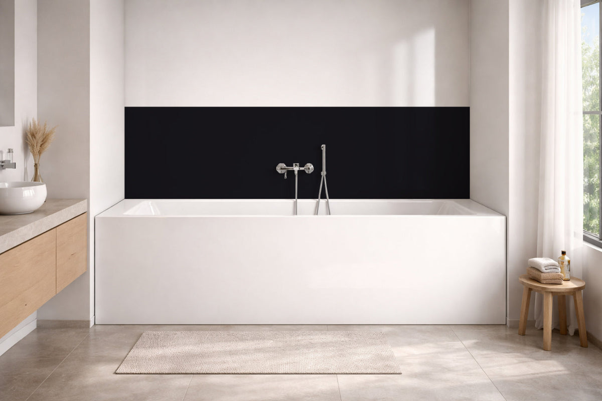 Badrückwand Einfarbig RAL 8022 Schwarzbraun