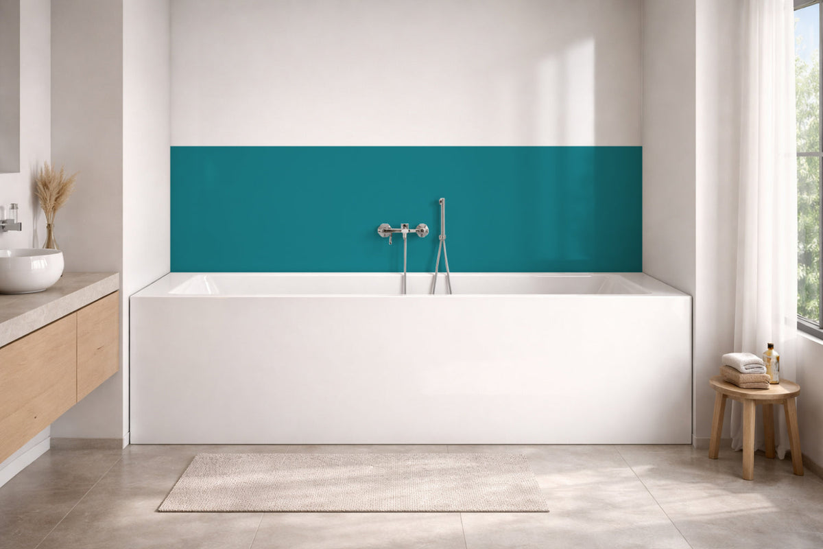 Badrückwand Einfarbig RAL 5018 Türkisblau