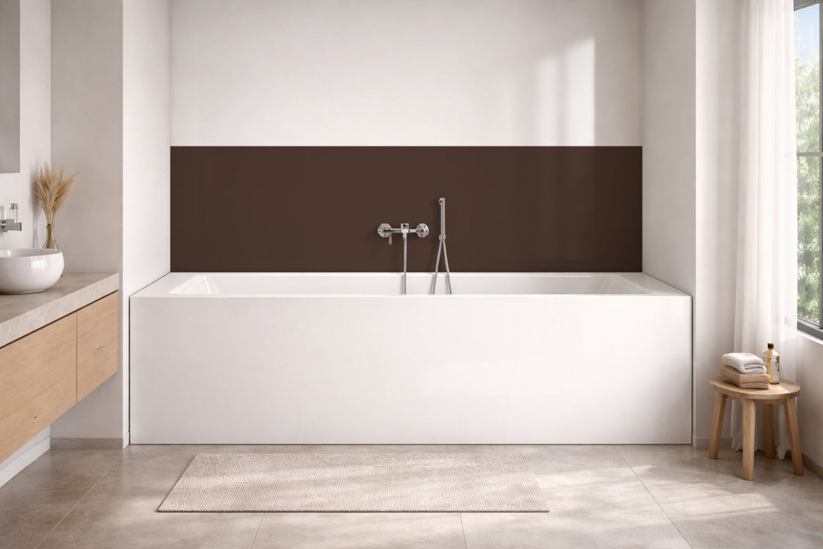 Badewannenverkleidung Einfarbig RAL 8028 Terrabraun