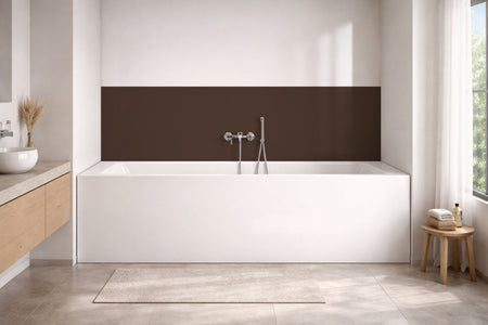 Badewannenverkleidung Einfarbig RAL 8028 Terrabraun