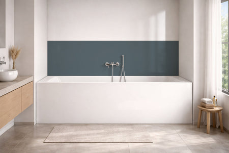 Badrückwand Einfarbig RAL 7031 Blaugrau