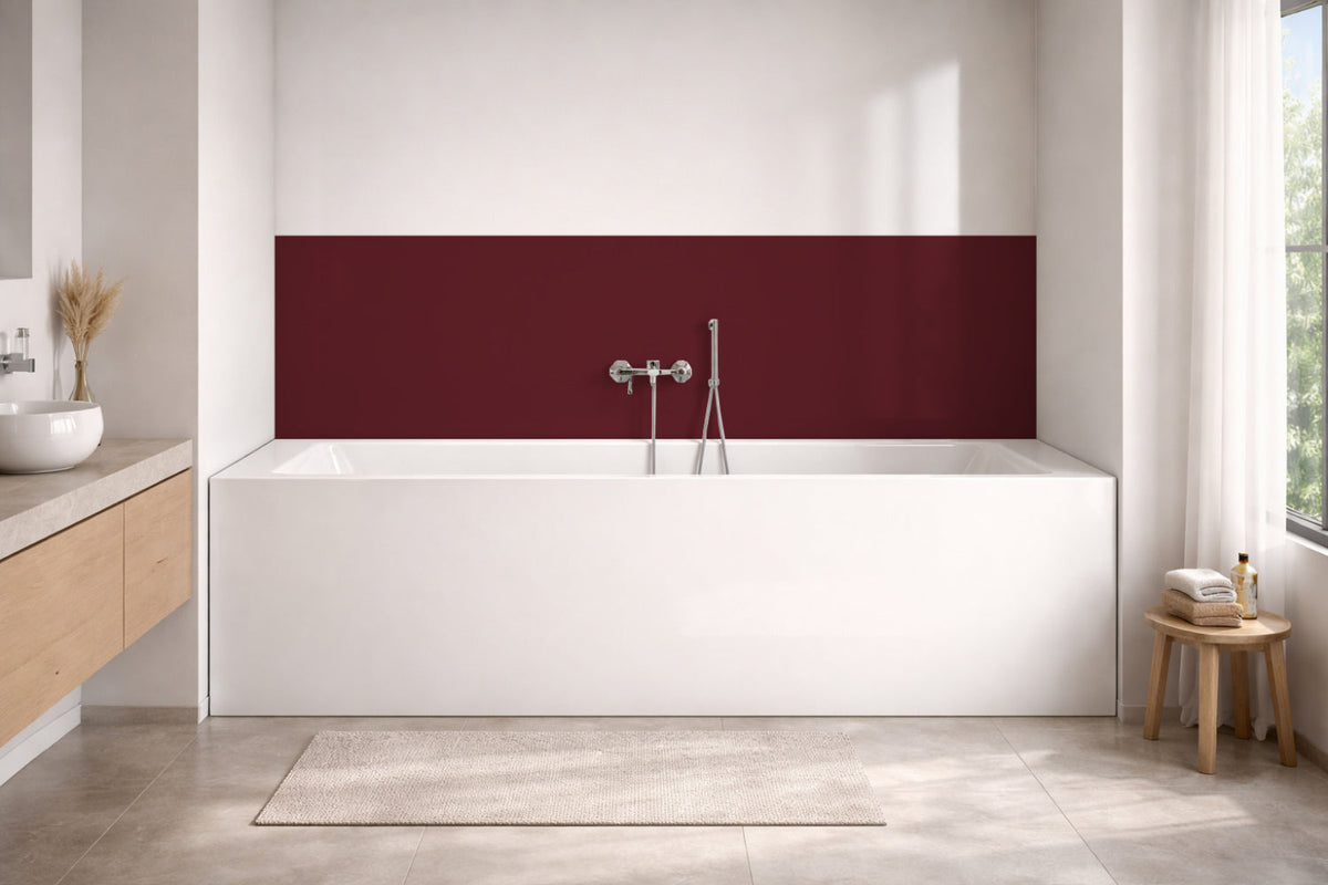 Badewannenverkleidung Einfarbig RAL 3005 Weinrot
