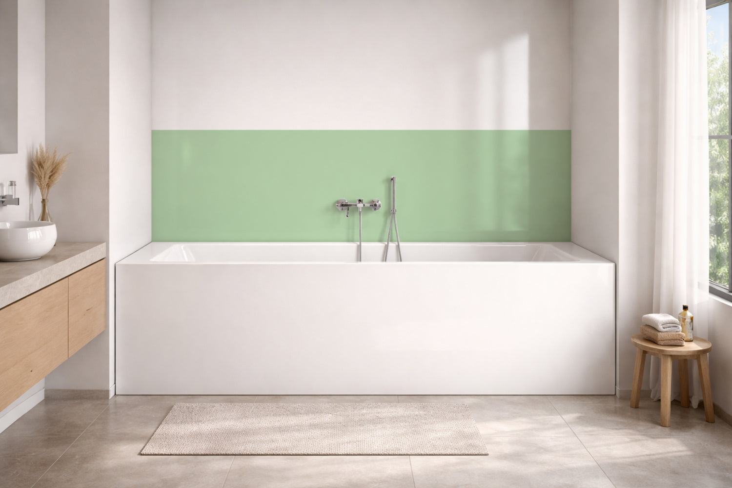 Badewannenverkleidung Einfarbig RAL 7032 Kieselgrau