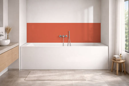 Badewannenverkleidung Einfarbig RAL 2012 Lachsorange