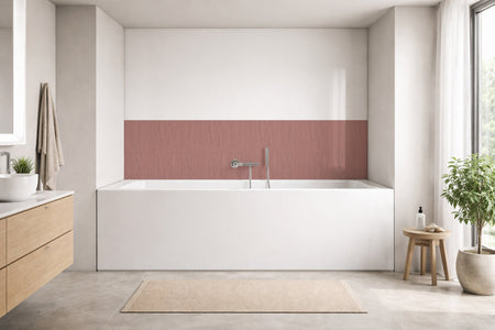 Badrückwand Holzoptik