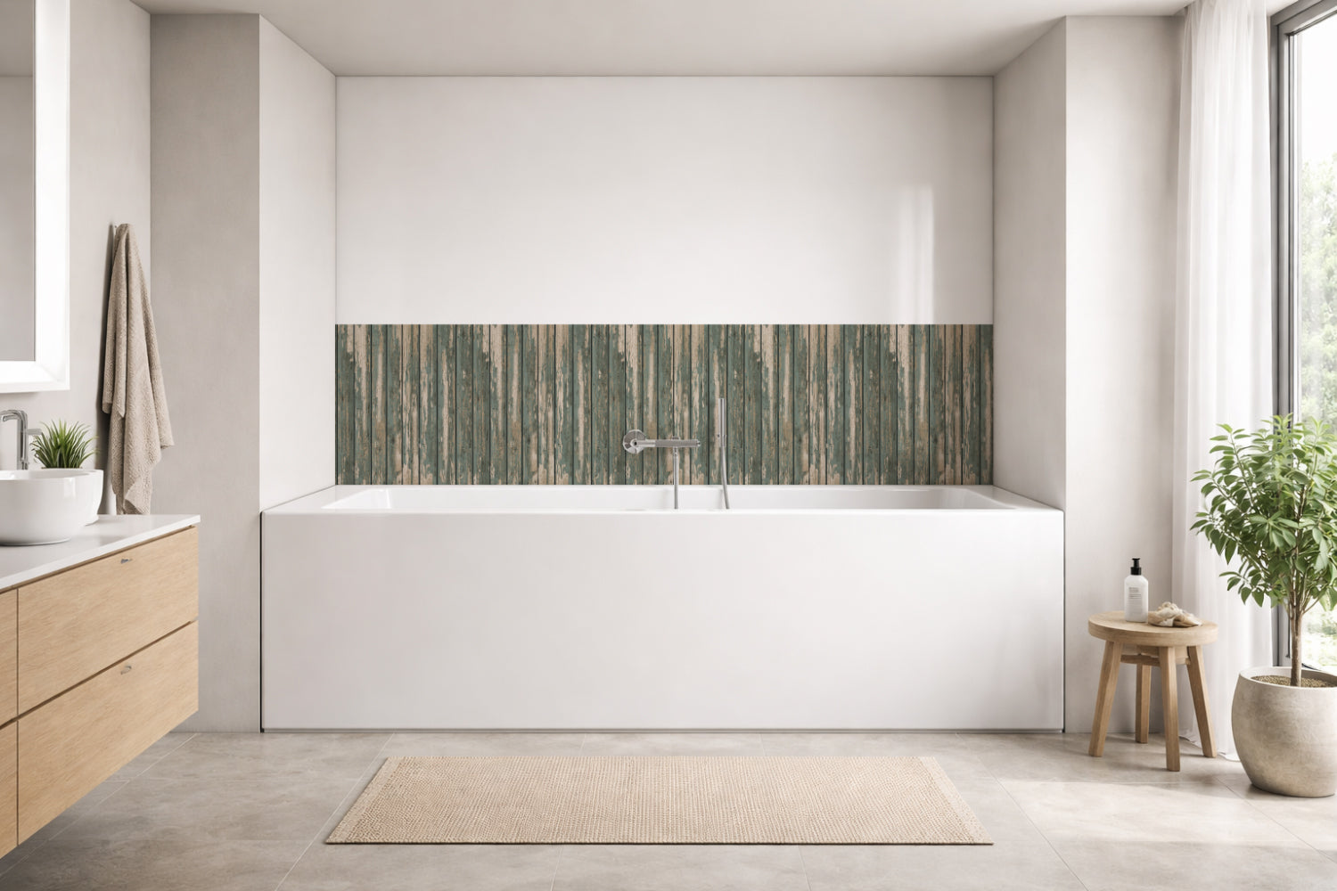 Badewannenverkleidung Holzoptik