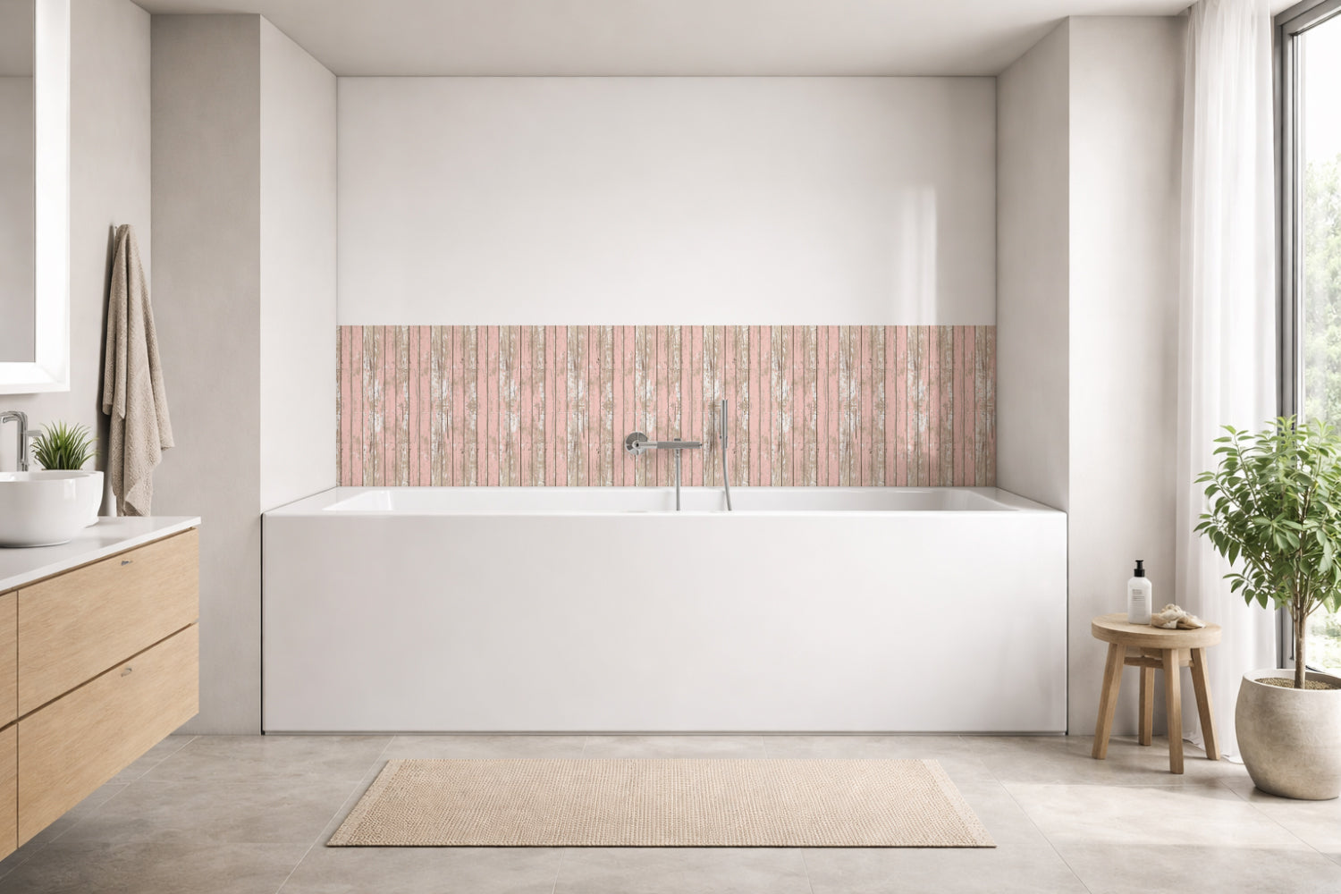 Badewannenverkleidung Holzoptik
