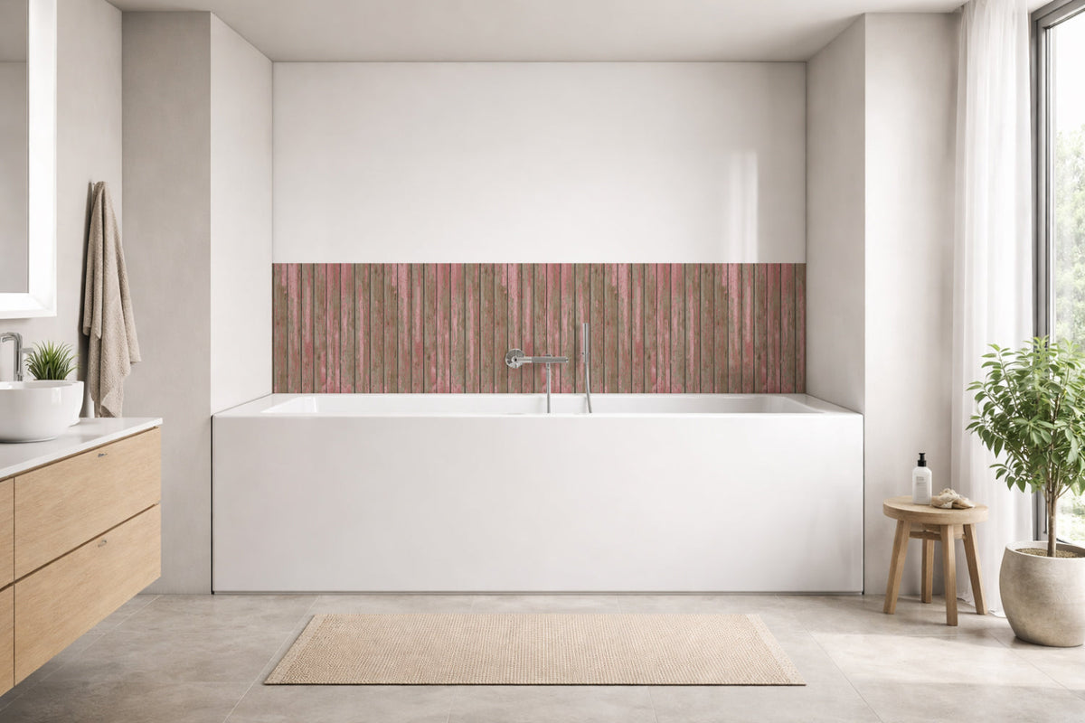 Badrückwand Holzoptik