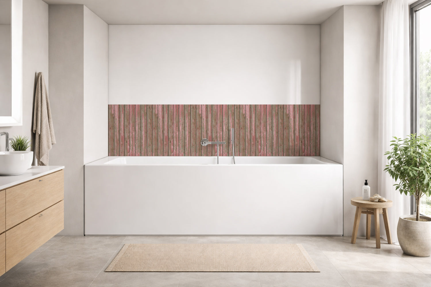 Badewannenverkleidung Holzoptik