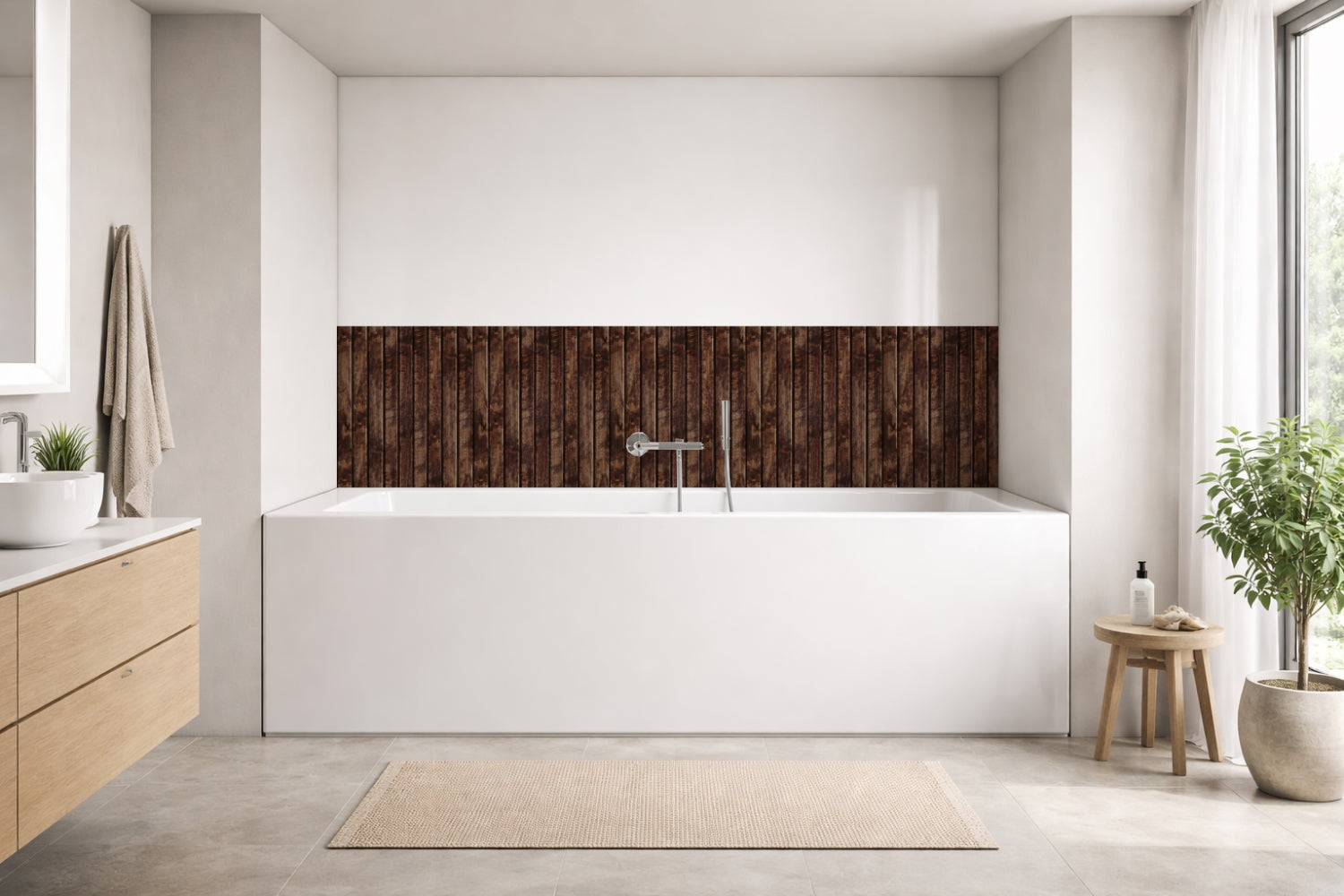 Badewannenverkleidung Holzoptik