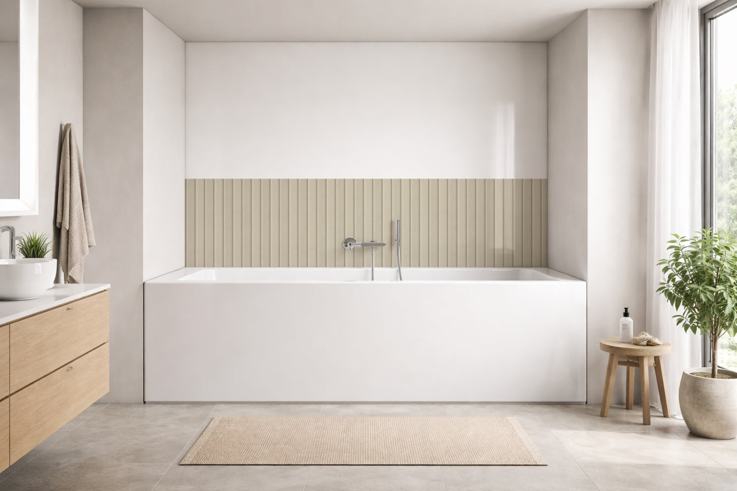 Badewannenverkleidung Holzoptik