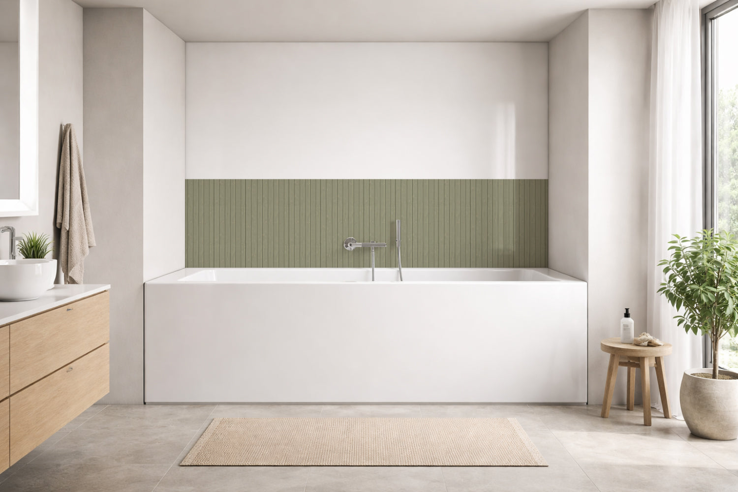 Badewannenverkleidung Holzoptik
