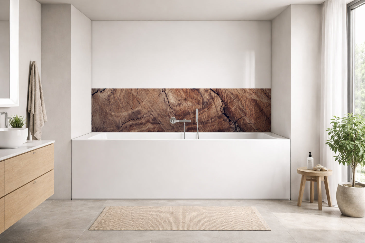 Badewannenverkleidung Holzoptik