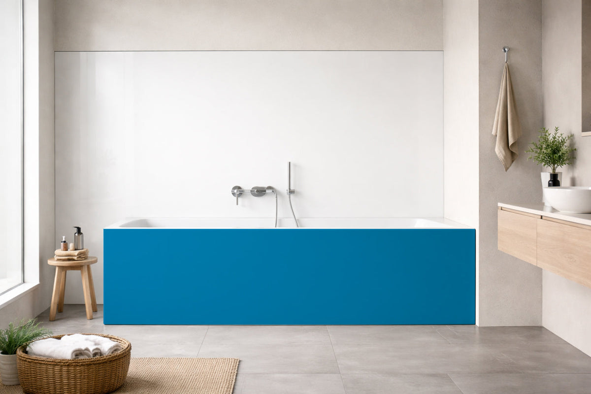 Badewannenverkleidung Einfarbig RAL 5012 (Lichtblau)