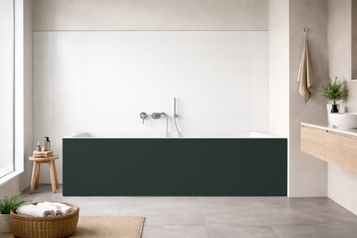 Badewannenverkleidung Einfarbig RAL 6012 Schwarzgrün