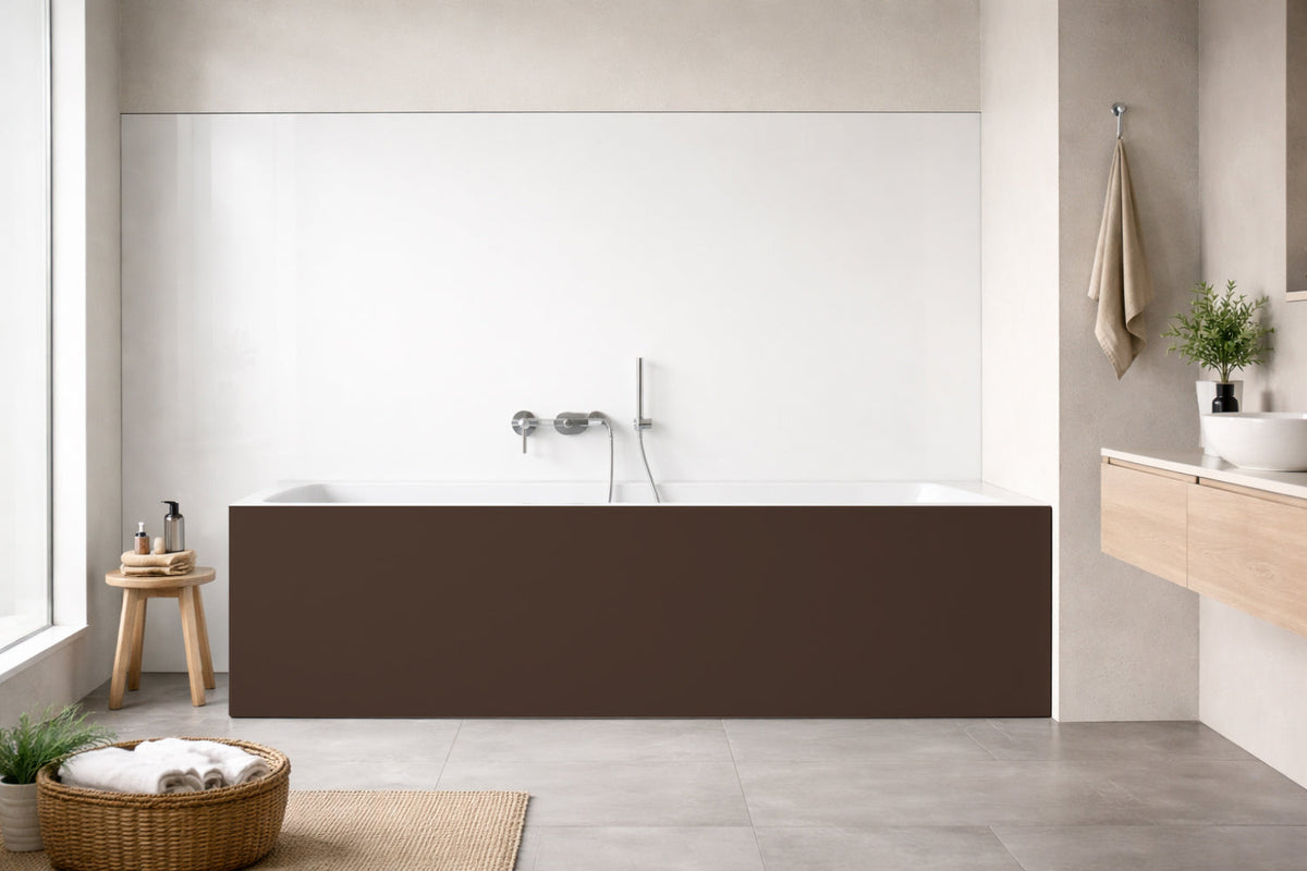 Badewannenverkleidung Einfarbig RAL 8028 Terrabraun
