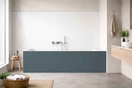 Badrückwand Einfarbig RAL 7031 Blaugrau