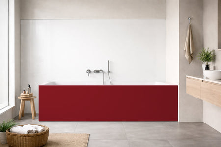 Badrückwand Einfarbig RAL 3003 Rubinrot