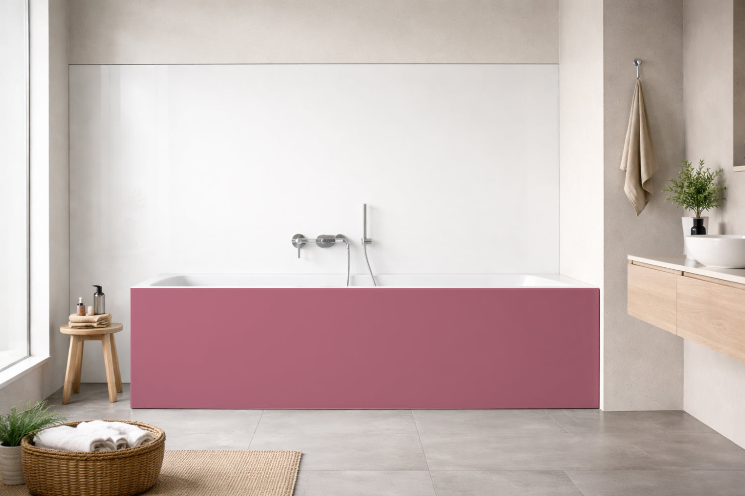 Badewannenverkleidung Einfarbig RAL 3033 Perlorosa
