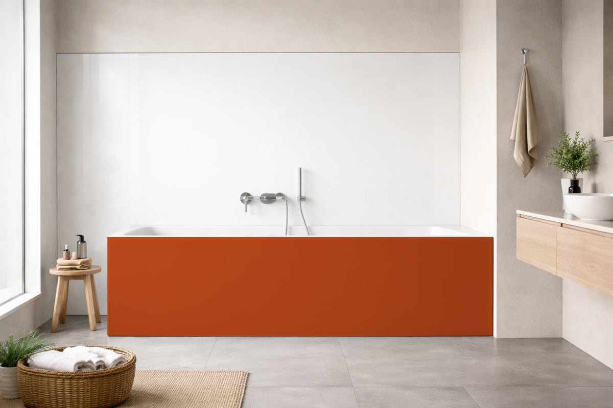 Badewannenverkleidung Einfarbig RAL 2001 Rotorange