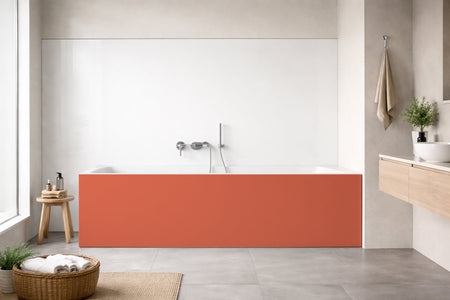Badewannenverkleidung Einfarbig RAL 2012 Lachsorange