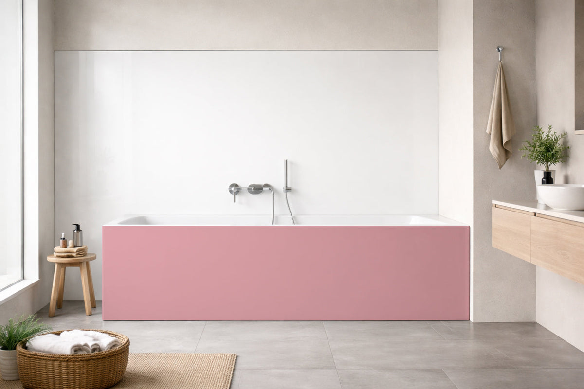 Badewannenverkleidung Einfarbig RAL 3015 Hellrosa