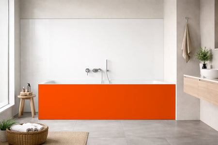 Badrückwand Einfarbig RAL 2005 Leuchtorange