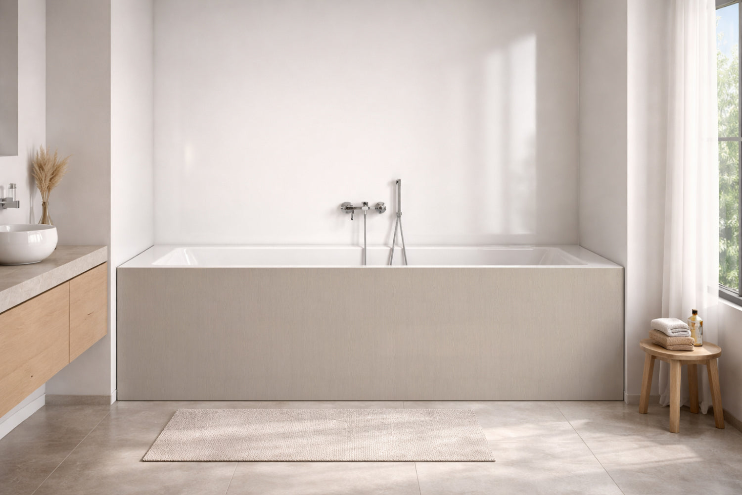 Badewannenverkleidung Holzoptik