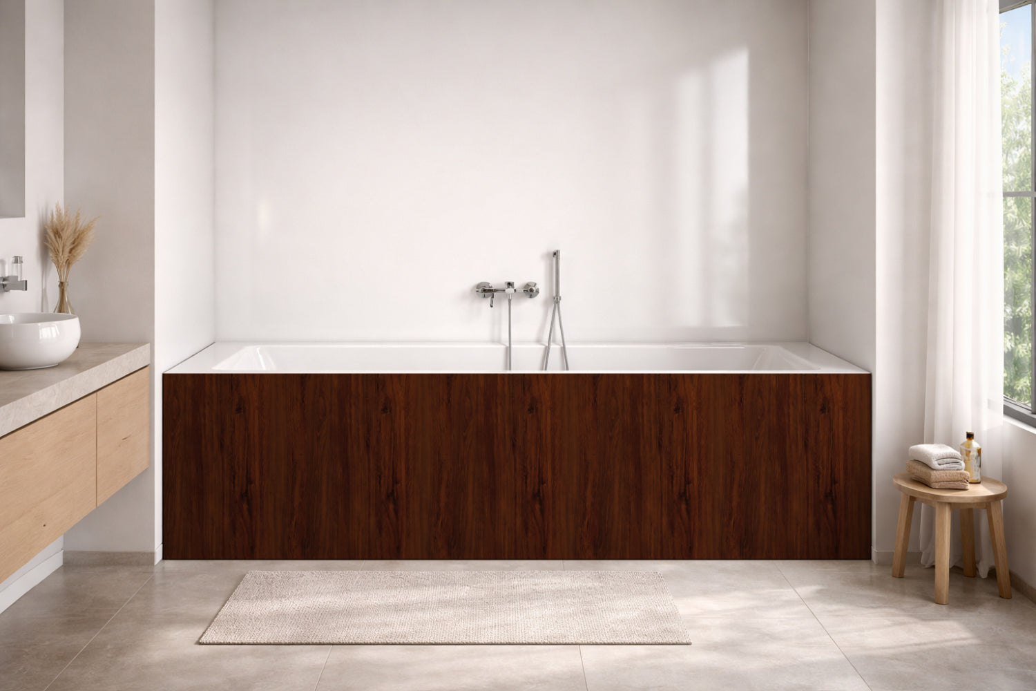 Badewannenverkleidung Holzoptik