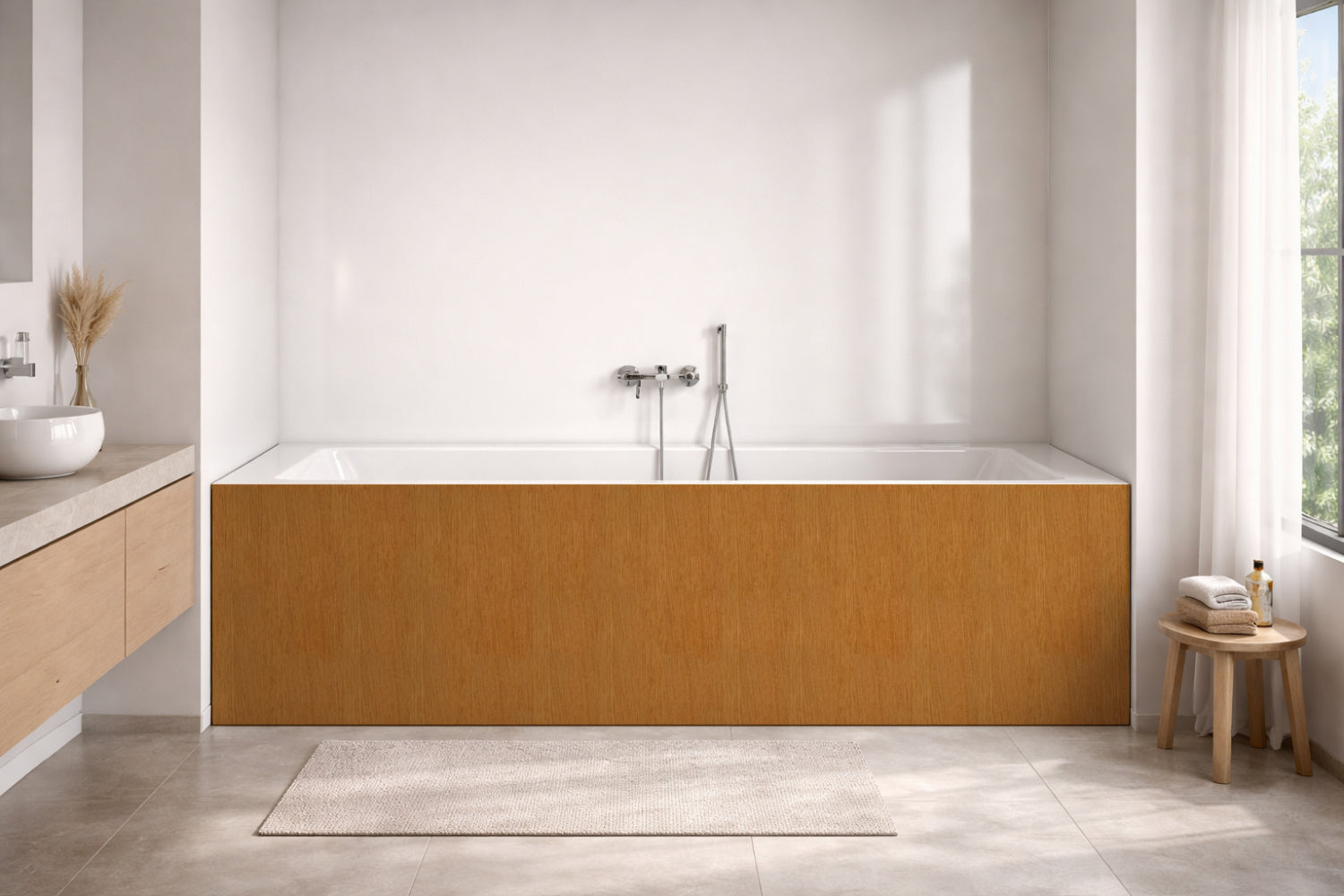 Badewannenverkleidung Holzoptik