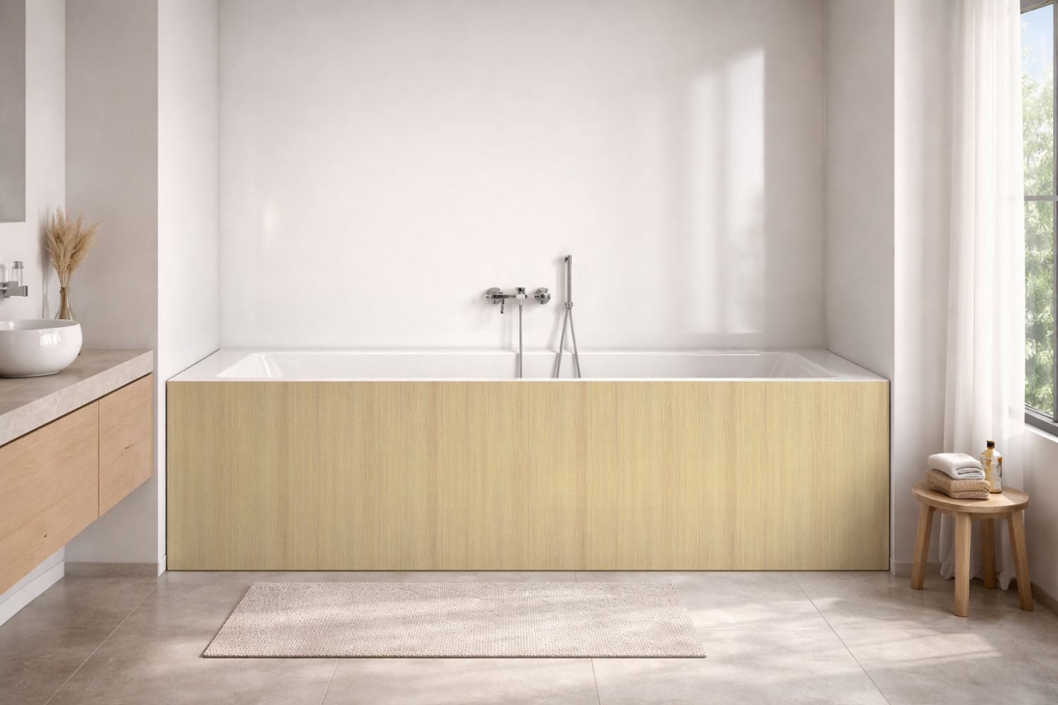 Badewannenverkleidung Holzoptik
