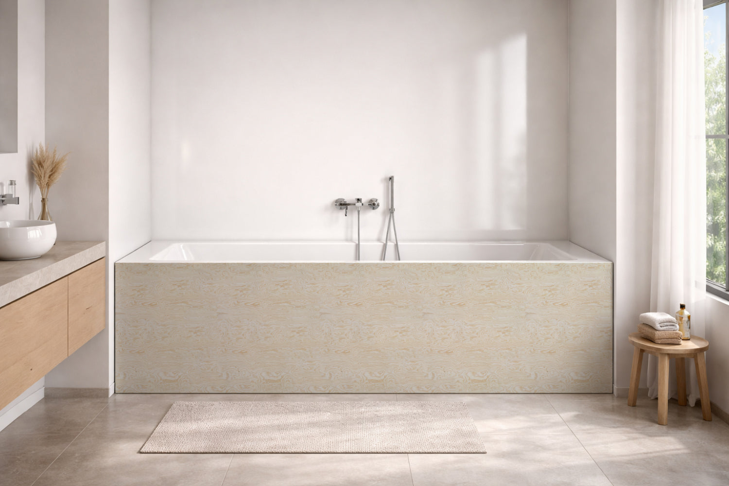 Badewannenverkleidung Holzoptik