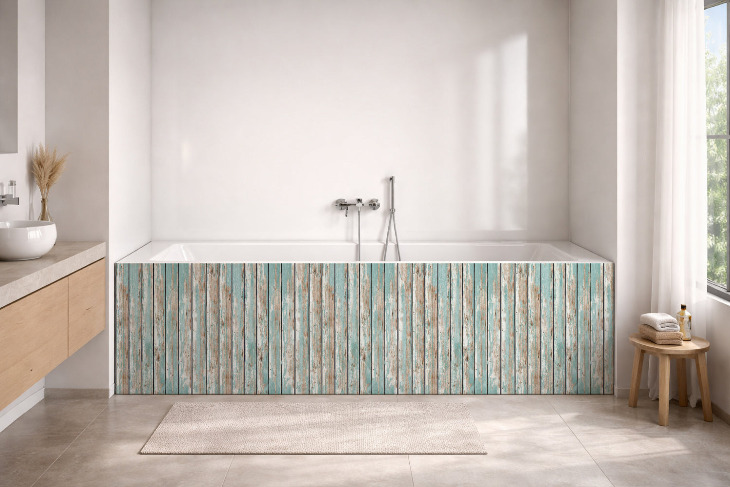 Badewannenverkleidung Holzoptik