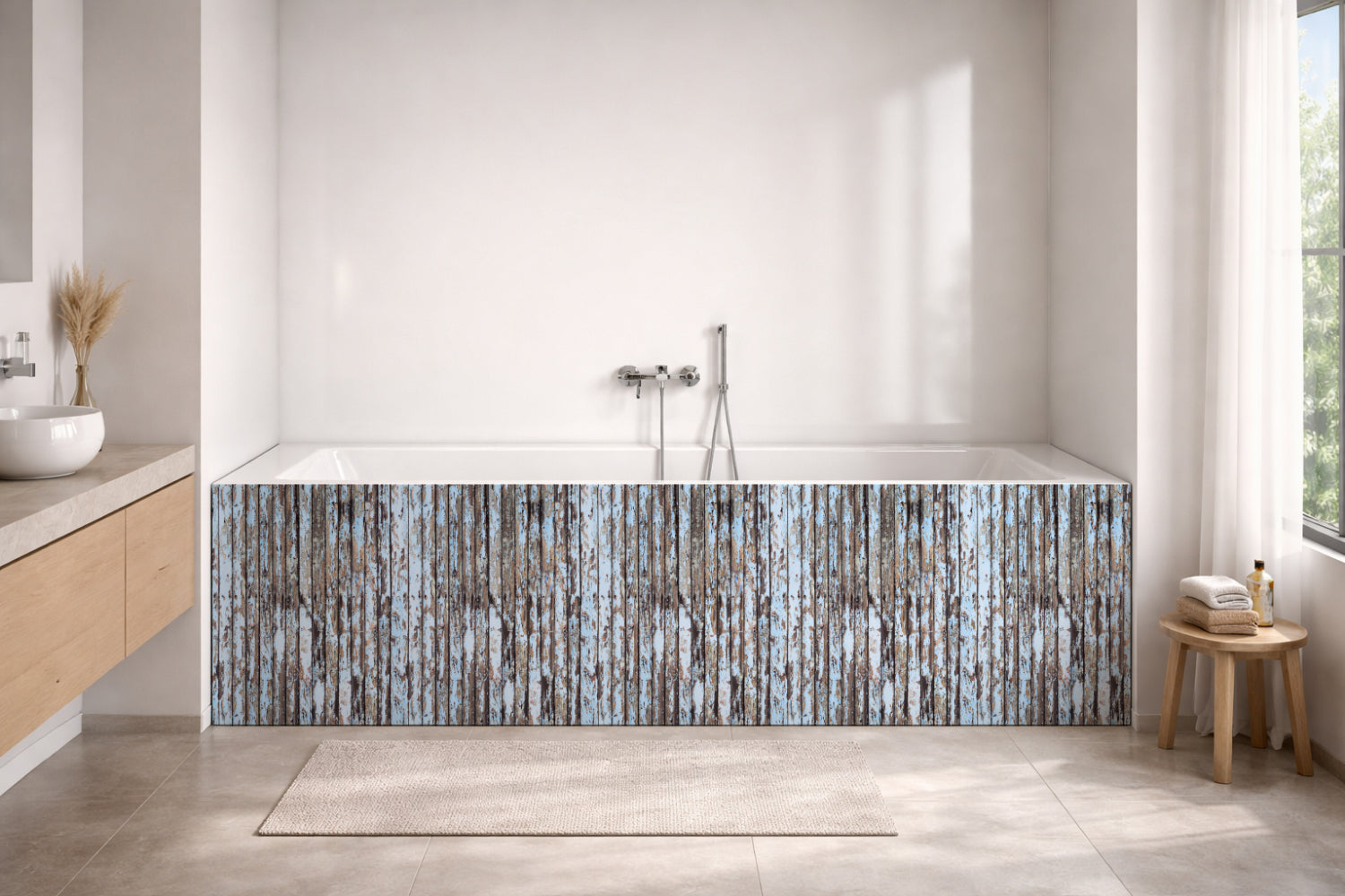 Badewannenverkleidung Holzoptik