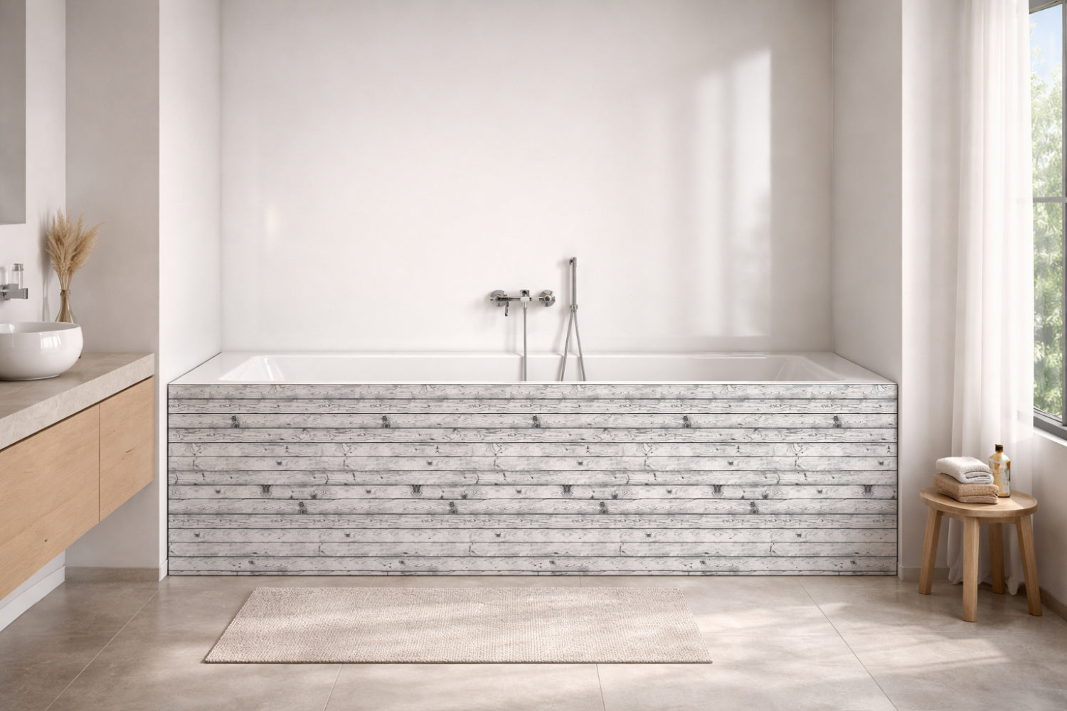 Badewannenverkleidung Holzoptik