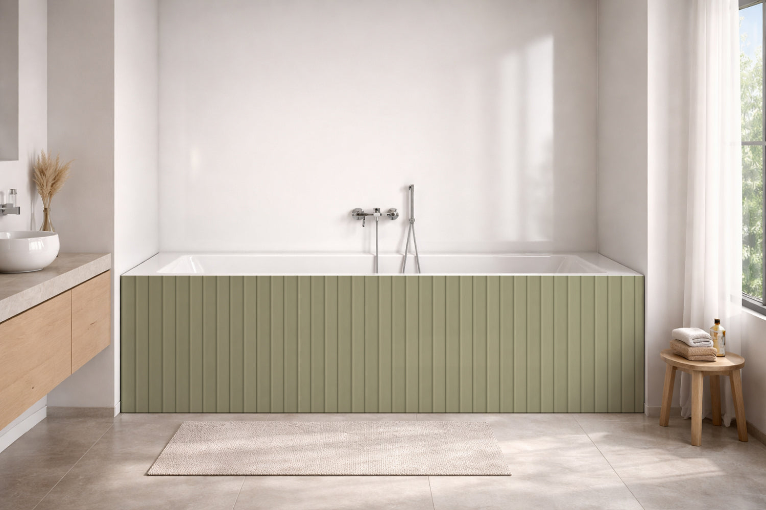 Badewannenverkleidung Holzoptik