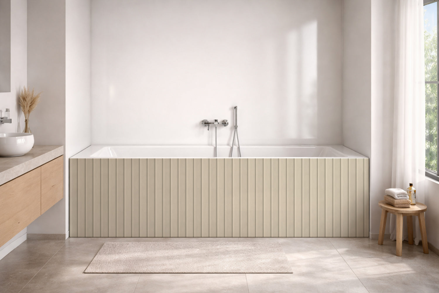 Badewannenverkleidung Holzoptik
