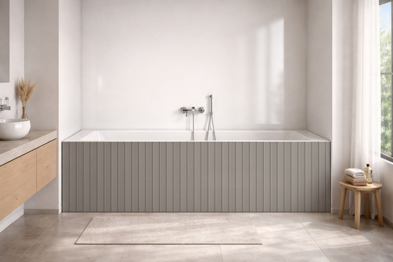 Badewannenverkleidung Holzoptik