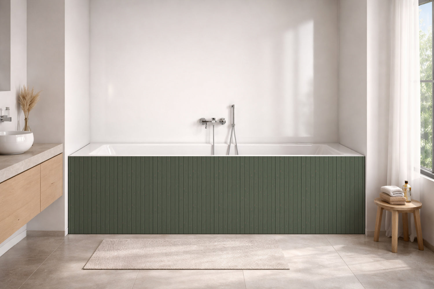 Badewannenverkleidung Holzoptik