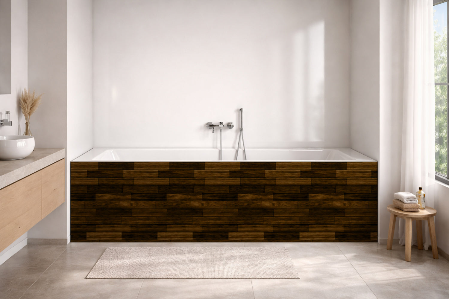 Badewannenverkleidung Holzoptik