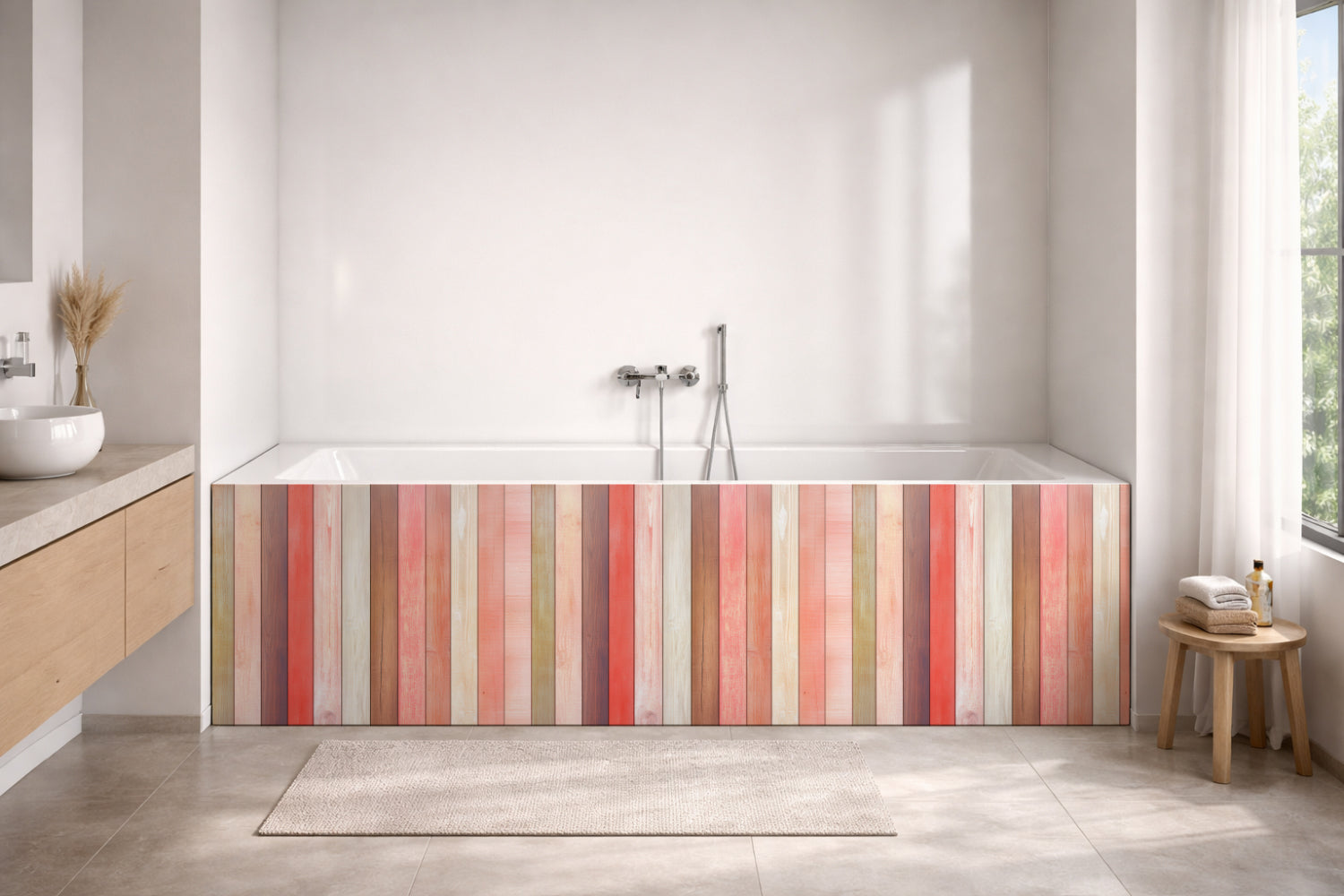 Badewannenverkleidung Holzoptik