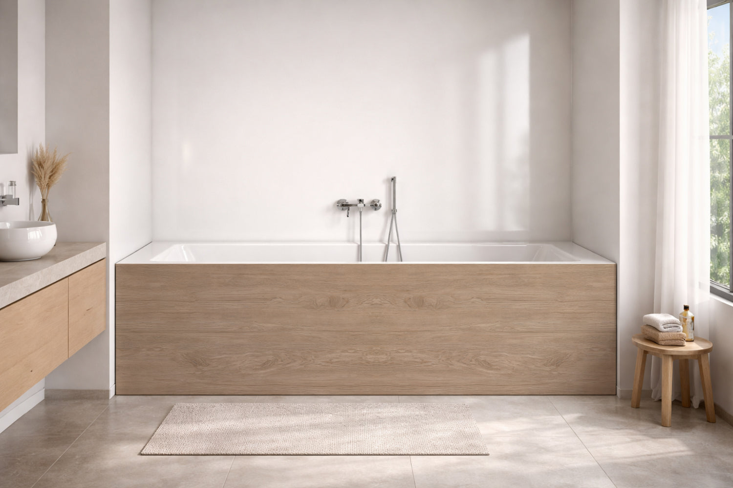 Badewannenverkleidung Holzoptik