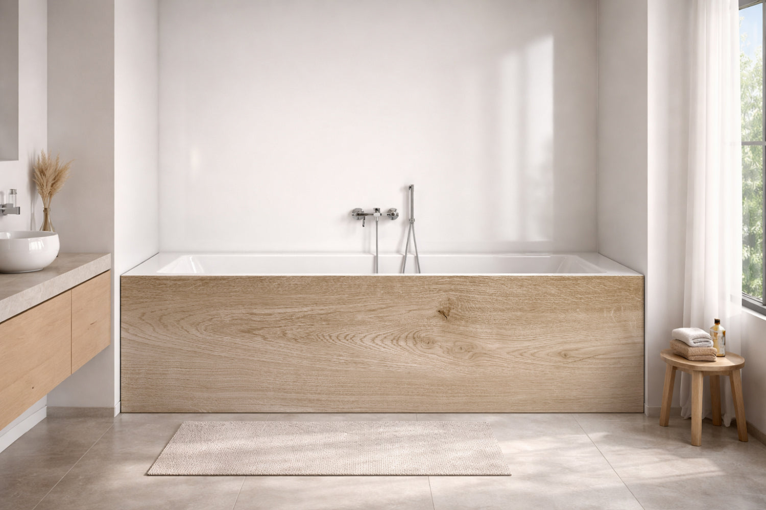 Badewannenverkleidung Holzoptik