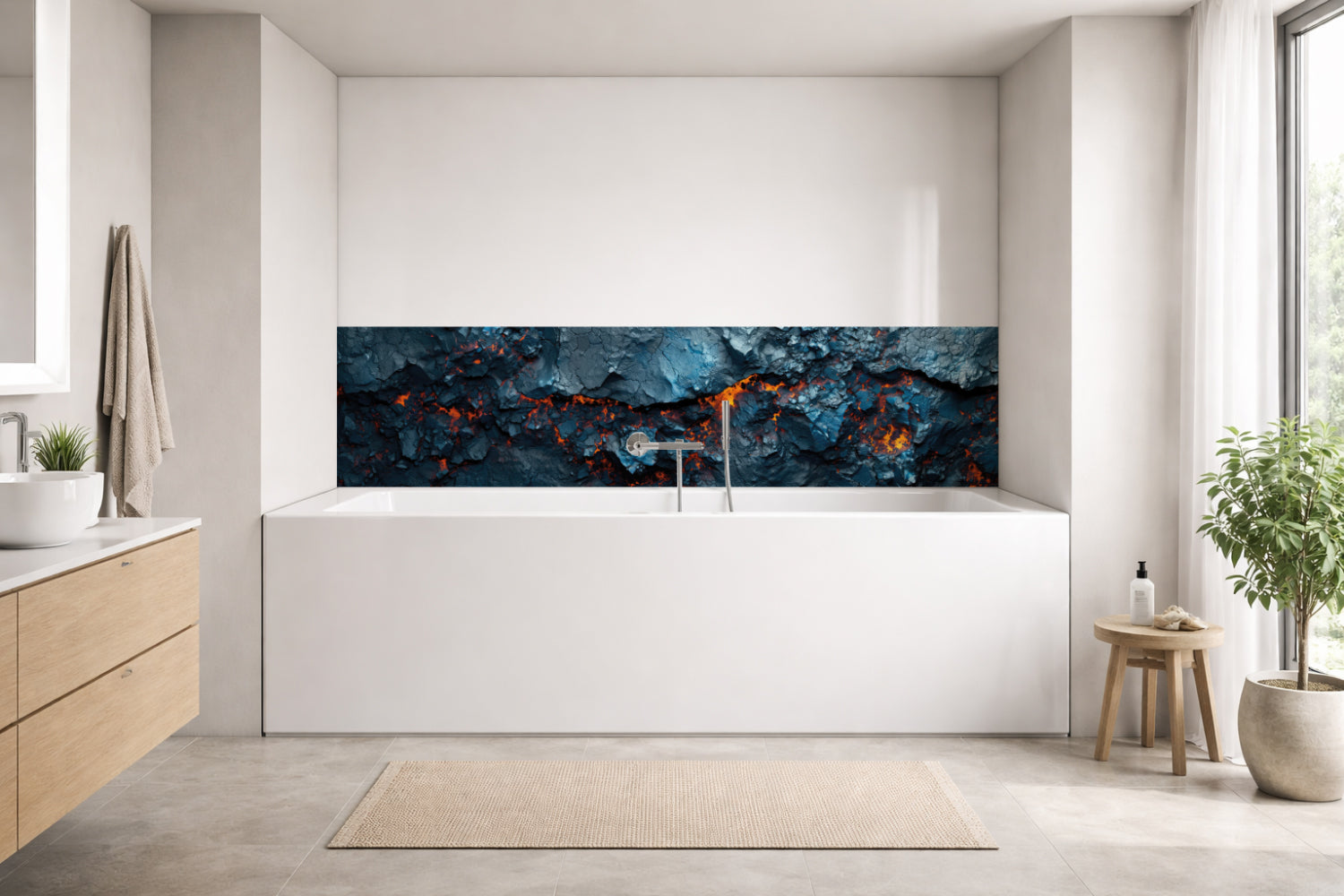 Badrückwand