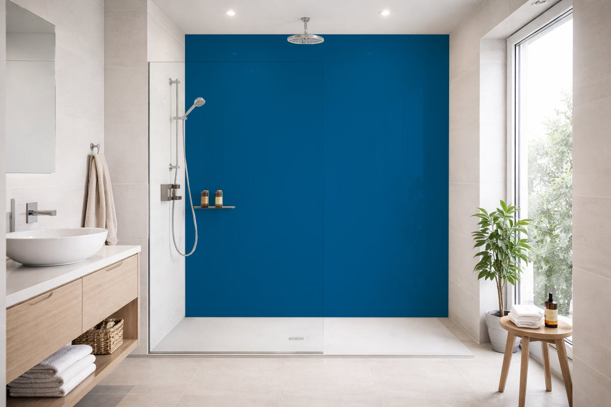 Toilettenrückwand Einfarbig RAL 5017 (Verkehrsblau)