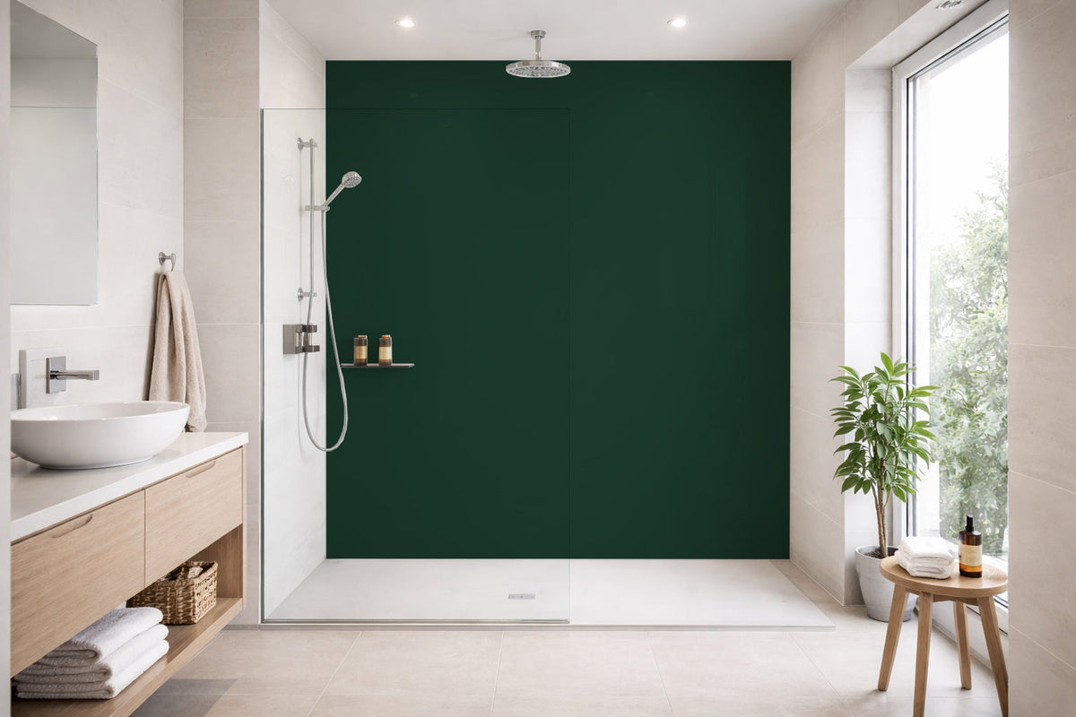 Toilettenrückwand Einfarbig RAL 6035 Perltannengrün