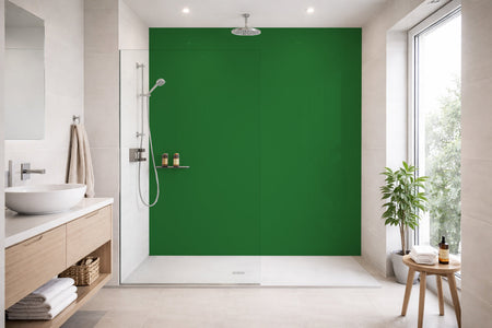 Toilettenrückwand Einfarbig RAL 6001 Smaragdgrün